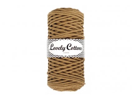 Lovely Cotton ŠŇŮRY - 3mm (100m) - DARK BEIGE
