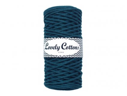 Lovely Cotton ŠŇŮRY - 3mm (100m) - PEACOCK BLUE