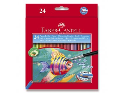 Akvarelové pastelky FABER-CASTELL 24ks + štětec