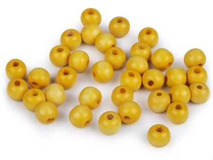 Dřevěné korálky O10mm (20g) - více barev