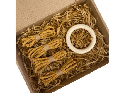 Sada na výrobu macramé - kousátko MICKEY - MUSTARD