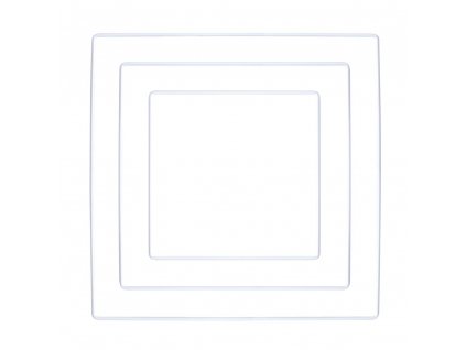 Sada kovových čtverců - bílá (3ks)