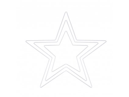 Sada kovových hvězd - bílá (3ks)