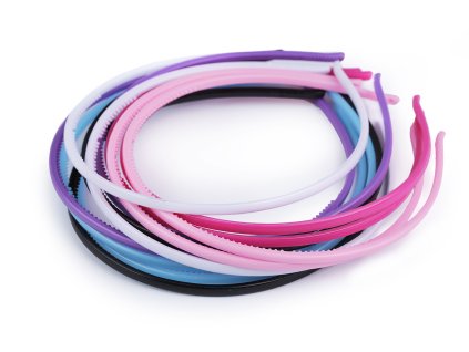 Plastová čelenka do vlasů (Balení 12 ks, Varianta 1 mix)