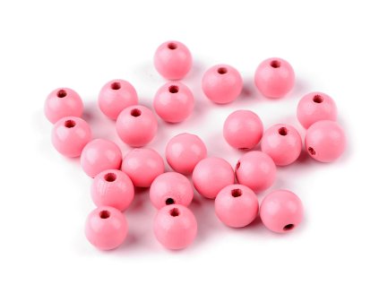 Dřevěné korálky Ø13 a 14 mm (Balení 20 g, Varianta 1 (Ø13 mm) bílá)