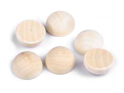 Dřevěné polokoule bez dírek Ø30 mm