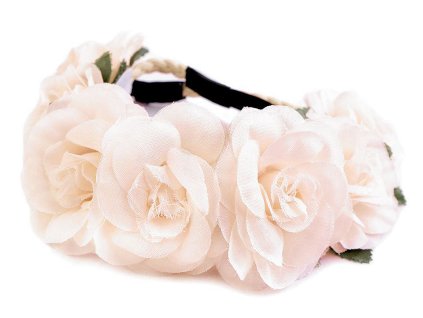 Pružná čelenka do vlasů s květy (Balení 1 ks, Varianta 1 bílá)