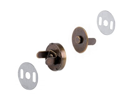 Magnetické zapínání Ø14 mm (Balení 5 sada, Varianta 1 staromosaz)