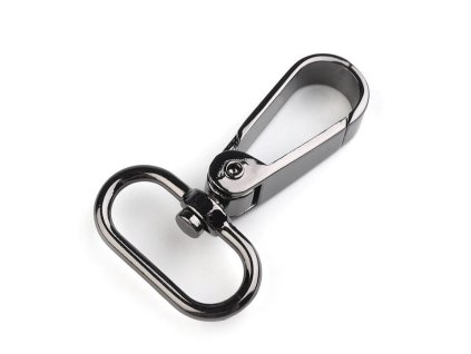 Kovová karabina otočná, průvlek 25 mm (Balení 2 ks, Varianta 1 nikl)