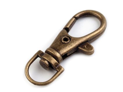 Kovová karabina otočná, průvlek 10 mm (Balení 4 ks, Varianta 1 nikl)