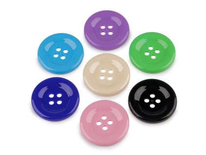 Knoflík velký Ø50 mm (Balení 7 ks, Varianta 1 bílá)