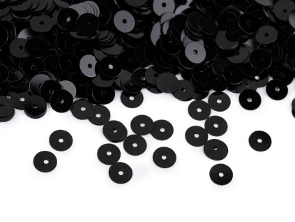 Flitry hladké Ø6 mm s metalickým efektem (Balení 50 g, Varianta 1 stříbrná)