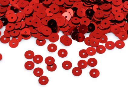 Flitry hladké Ø6 mm s metalickým efektem (Balení 50 g, Varianta 1 stříbrná)