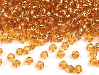 Rokajl Preciosa 8/0 - 3 mm s průtahem (Balení 20 g, Varianta 57060 zelená pastelová)