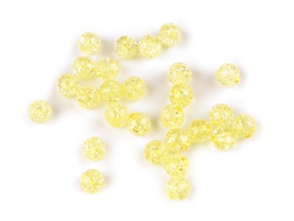 Plastové korálky kraklované Ø8 mm (Balení 30 g, Varianta 1 (3) červená jahoda)