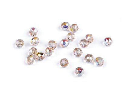 Skleněné korálky broušené ohňovky 8 mm (Balení 20 g, Varianta 4 50720/28701 zelená smaragdová AB)