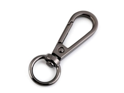 Kovová karabina otočná, průvlek 12 mm (Balení 1 ks, Varianta 1 nikl)