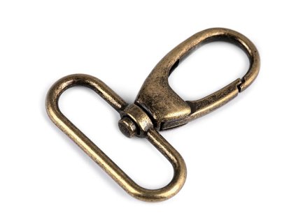 Kovová karabina otočná, průvlek 38 mm (Balení 1 ks, Varianta 1 nikl)