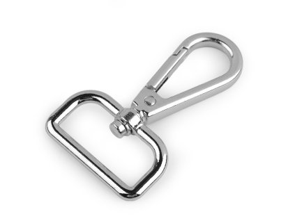 Kovová karabina otočná, průvlek 30 mm (Balení 1 ks, Varianta 1 nikl)