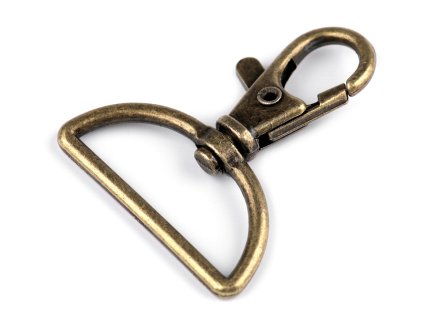 Kovová karabina otočná, průvlek 30 mm (Balení 1 ks, Varianta 1 nikl)