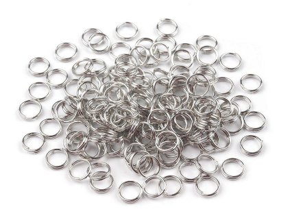 Spojovací kroužek dvojitý Ø6 mm (Balení 20 g, Varianta 2 platina)