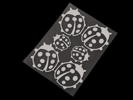 Reflexní nažehlovačky hvězda, květ, srdce, smajlík, auto, pes, ježek, tučňák, ruka 9x12 cm (Balení 1 sáček, Varianta 1 (3) šedá perlová hvězda)