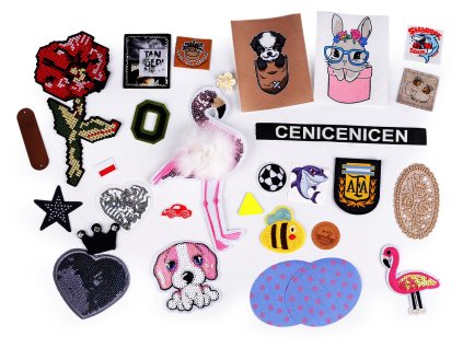 Mix nažehlovaček, nášivek, aplikací (Balení 25 ks, Varianta mix náhodných variant)