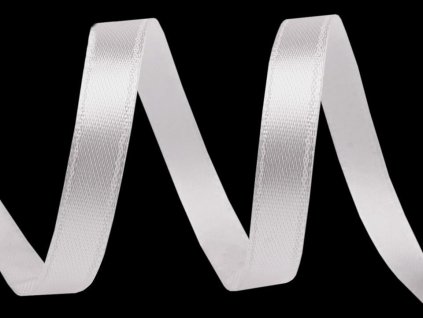Atlasová stuha šíře 6 mm (Balení 22.5 m, Varianta 01 bílá)