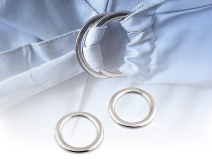 Spona / oděvní kroužek Ø28 mm plochý (Balení 2 ks, Varianta 1 nikl)