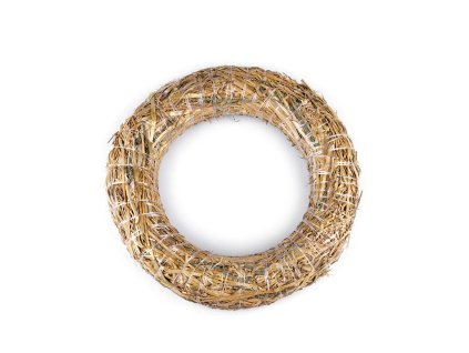 Slaměný věnec Ø30 cm (Balení 1 ks, Varianta 2 Ø30 cm přírodní)