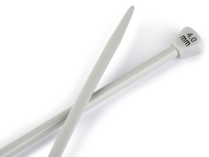 Rovné jehlice č. 4; 4,5 (Balení 1 pár, Varianta 4,5 stříbrná)