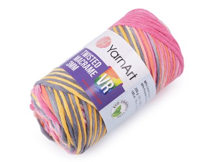 Pletací příze Twisted Macrame 250 g rozčesávací (Balení 1 ks, Varianta 1 (929) multikolor)