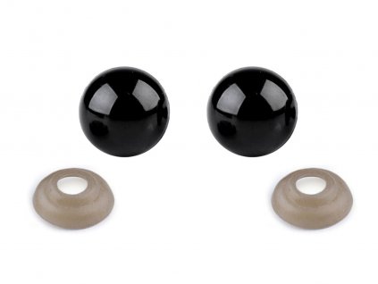 Oči s pojistkou Ø12 mm (Balení 10 sada, Varianta černá)