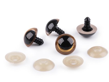 Oči s pojistkou Ø20 mm (Balení 4 sada, Varianta 1 jantar)