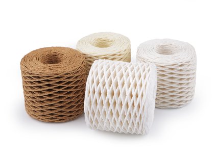 Lýko rafie přírodní, k pletení tašek Ø1,5 mm (Balení 1 ks, Varianta 1 bílá)