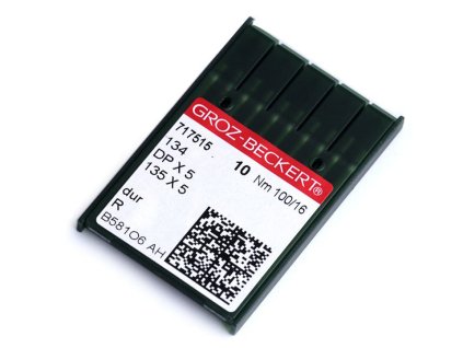 Strojové jehly do průmyslových strojů Groz - Beckert 70; 80; 90; 100 (Balení 10 krab., Varianta 3 (90/14) nikl)