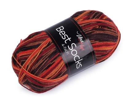 Pletací příze Best Socks samovzorovací / ponožkovka 100 g (Balení 1 ks, Varianta 3 (7316) bordó sv.)