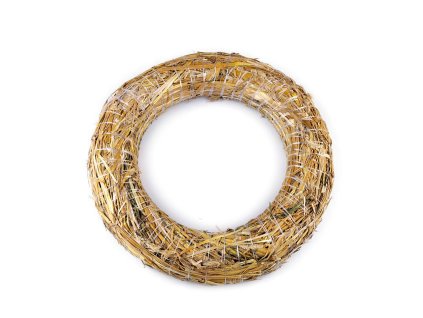 Slaměný věnec Ø35 cm (Balení 1 ks, Varianta přírodní)