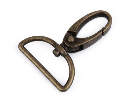 Kovová karabina otočná, průvlek 32 mm (Balení 1 ks, Varianta 1 nikl)