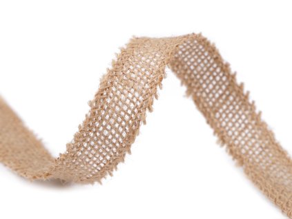 Jutová stuha šíře 25 mm (Balení 1 m, Varianta režná přírodní)