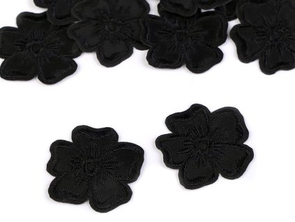 Nažehlovačka vyšívaný květ (Balení 10 ks, Varianta 1 bílá)