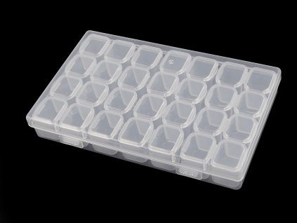 Plastový box / zásobník 28 dóziček (Balení 1 ks, Varianta 1 multikolor)
