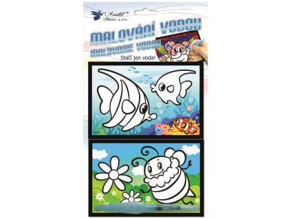 Magické malování vodou s plnicím štětcem 28x16cm