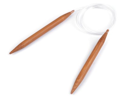Kruhové jehlice bambusové č. 9; 10; 12 (Balení 1 ks, Varianta 1 (9 mm) bambus tmavý)