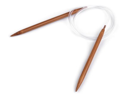 Kruhové jehlice bambusové č. 3; 3,5; 4; 4,5; 5; 5,5; 6; 6,5; 7; 8 (Balení 1 ks, Varianta 1 (3 mm) bambus tmavý)