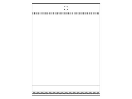 PP sáček s lepicí klopou a závěsem 10x13,5 cm (Balení 100 ks, Varianta transparent)