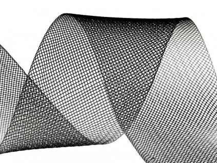 Modistická krinolína na vyztužení šatů a výrobu fascinátorů šíře 4,5 cm (Balení 20 m, Varianta 2 (CC16) černá)