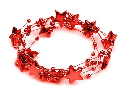 Perličky a hvězdičky na silonu metráž (Balení 1.3 m, Varianta 5 stříbrná)