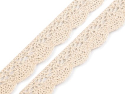 Bavlněná krajka paličkovaná šíře 22 mm (Balení 22.5 m, Varianta 1 bílá)