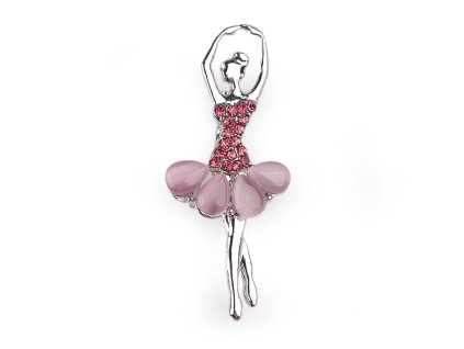 Brož baletka (Balení 1 ks, Varianta 1 crystal)